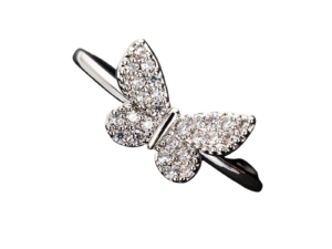 Shiny Butterfly Wedding Ring