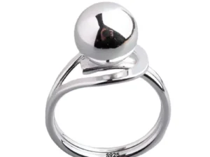 925 Sterling Silver  Ring Vintage Big Ball