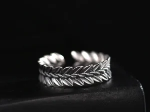 XIYANIKE Men Women Ethnic Thai Silver Wheat Cuff Finger Rings Unisex Fashion New Jewelry Lovers Gift Party anillos mujer