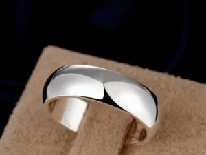 High Quality 925 Sterling Silver Rings Fashion Simple Round Circle Rings For Women Party Jewelry Size 5 6 7 8 9 10