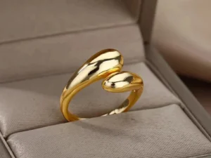 Smooth Double Ball Beads Rings